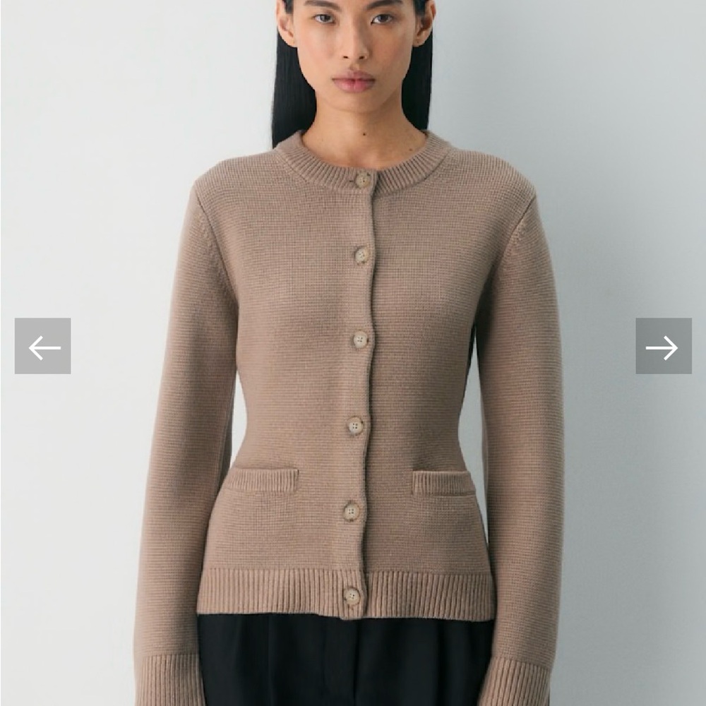 Aritzia Taupe Women's Cardigan Sweater